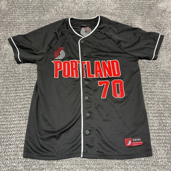 Ultra Game Other - Ultra Game Portland Trail Blazers Mens Small Black Red White Baseball Jersey